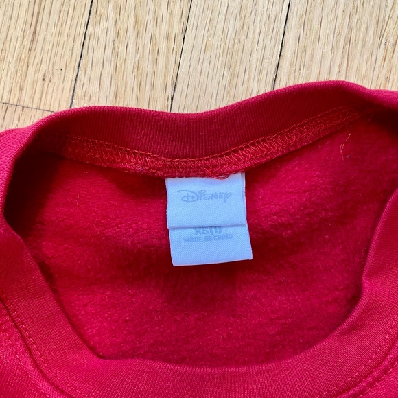 Disney Mickey Mouse Vintage Crew Neck Red Graphic Sweatshirt Pullover Size XS(1) - Picture 2 of 9